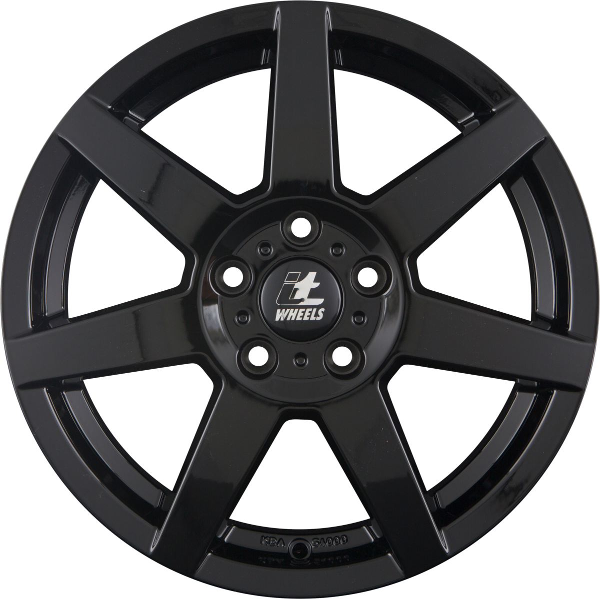 itWheels Emily Glanzschwarz Alufelge 6.5x16 Zoll ET45 LK 5x114.3 ML74.1