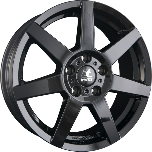 itWheels Emily Glanzschwarz Alufelge 6.5x16 Zoll ET45 LK 5x114.3 ML74.1 – Bild 2