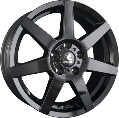 itWheels Emily Glanzschwarz Alufelge 6.5x16 Zoll ET45 LK 5x114.3 ML74.1 – Bild 2