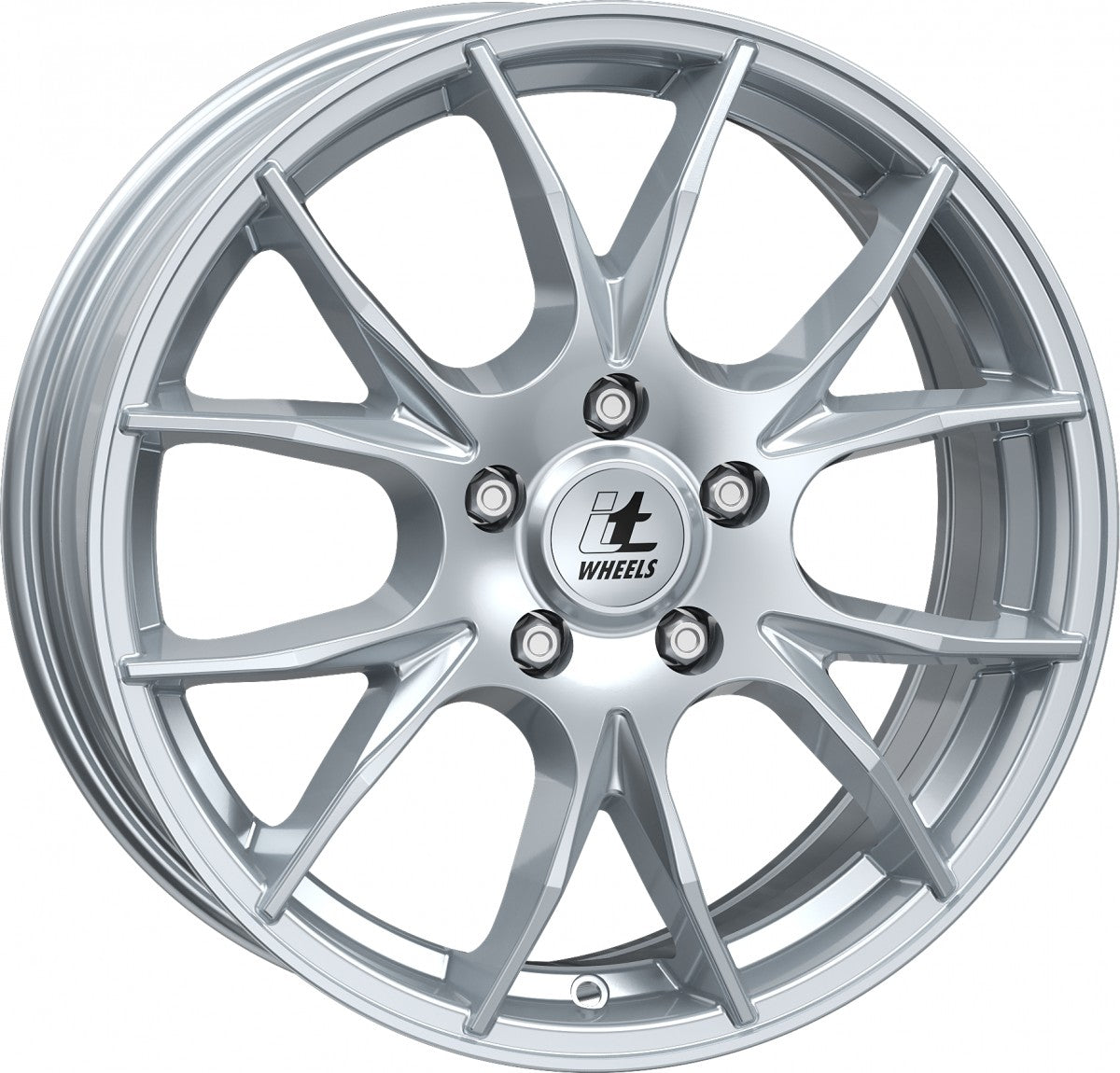 itWheels Kira gloss silver Alufelge 7x17 Zoll ET45 LK 5x114.3 ML74.1