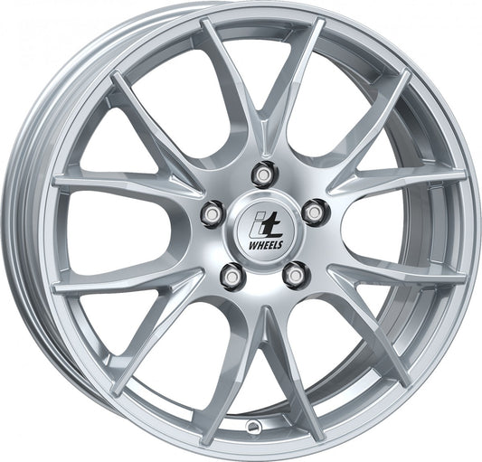 itWheels Kira gloss silver Alufelge 7x17 Zoll ET50 LK 5x114.3 ML67.1