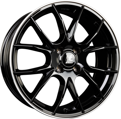 itWheels Kira Glanzschwarz Polierter Ring Alufelge 7x17 Zoll ET38 LK 5x100 ML57.1 – Bild 2