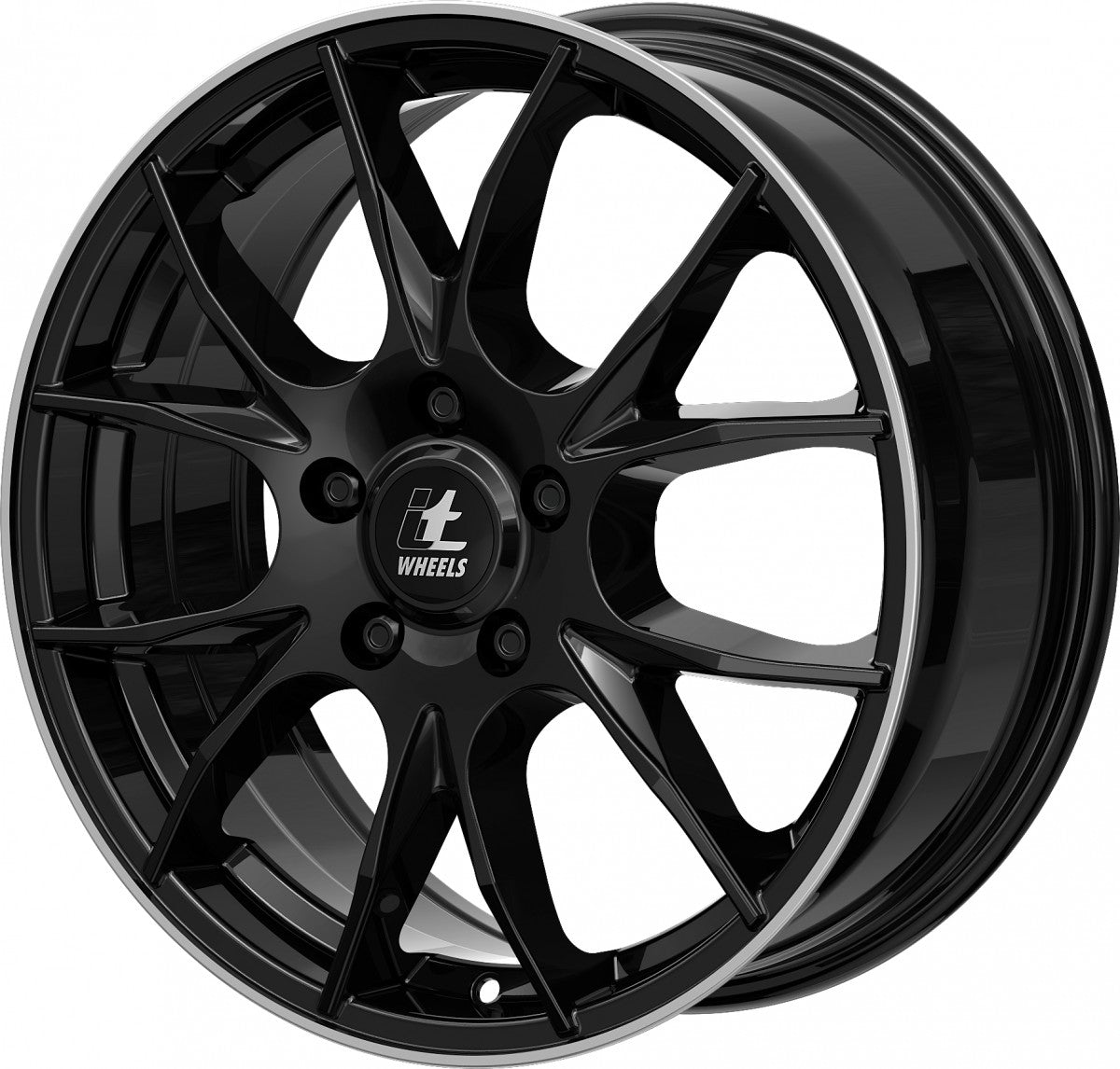 itWheels Kira gloss black polished lip Alufelge 7.5x18 Zoll ET45 LK 4x100 ML63.3 – Bild 8