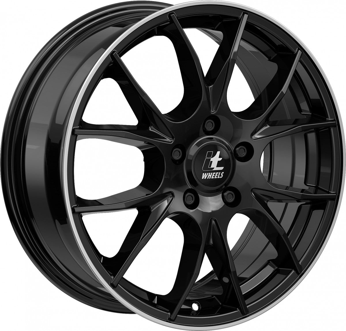 itWheels Kira gloss black polished lip Alufelge 8x18 Zoll ET38 LK 5x114.3 ML74.1 – Bild 3