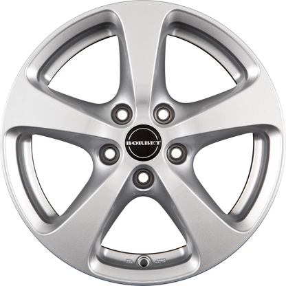 Borbet CC Crystal Silver Alufelge 8x17 Zoll ET38 LK 5x105 ML56.6