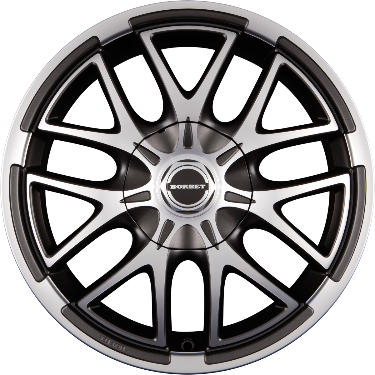 Borbet XA Mistral Anthracite Polished Matt Alufelge 9x20 Zoll ET50 LK 5x120 ML65.1