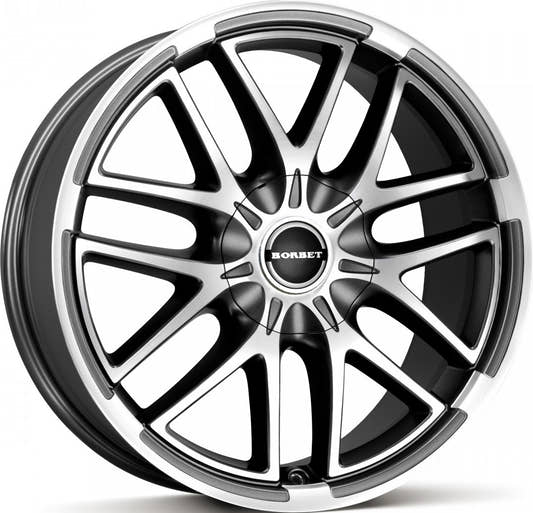 Borbet XA Mistral Anthracite Polished Matt Alufelge 9x20 Zoll ET50 LK 5x120 ML65.1