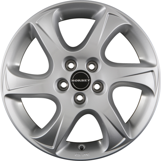 Borbet TC Brilliant Silver Alufelge 6x15 Zoll ET40 LK 5x114.3 ML72.5