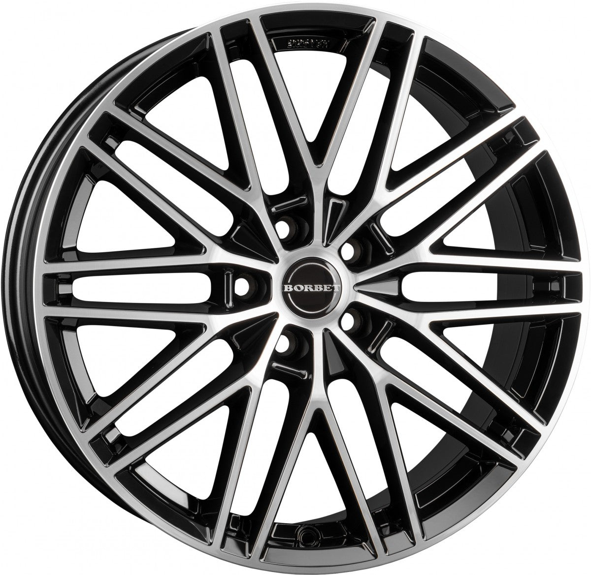 Borbet BS5 black polished 7.5x17 ET38 - LK5/100 ML64.1