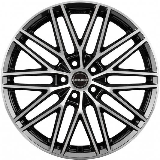 Borbet BS5 black polished 7.5x17 ET38 - LK5/100 ML64.1