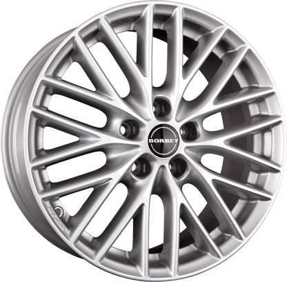 Borbet BS5 Brilliant Silver Alufelge 8x18 Zoll ET50 LK 5x114.3 ML72.6 – Bild 2
