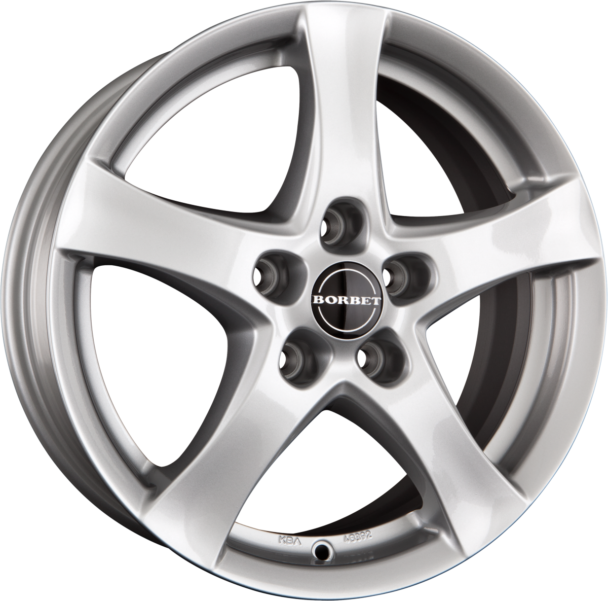 Borbet F Brilliant Silver Alufelge 6.5x16 Zoll ET50 LK 5x108 ML72.5 – Bild 2