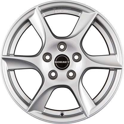 Borbet TL brilliant silver 6-Speiche 7.5x16 ET37 - LK5/112 ML66.5