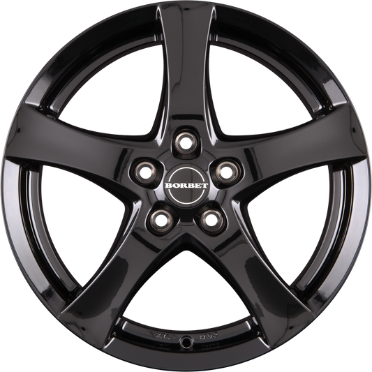 Borbet F Black Glossy Alufelge 6.5x16 Zoll ET38 LK 5x115 ML70.2