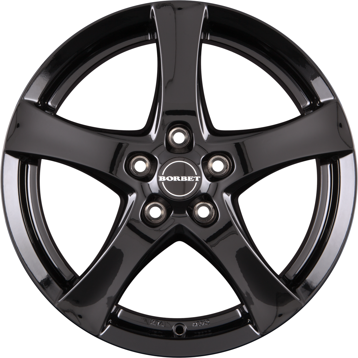 Borbet F Black Glossy Alufelge 6.5x16 Zoll ET38 LK 5x115 ML70.2