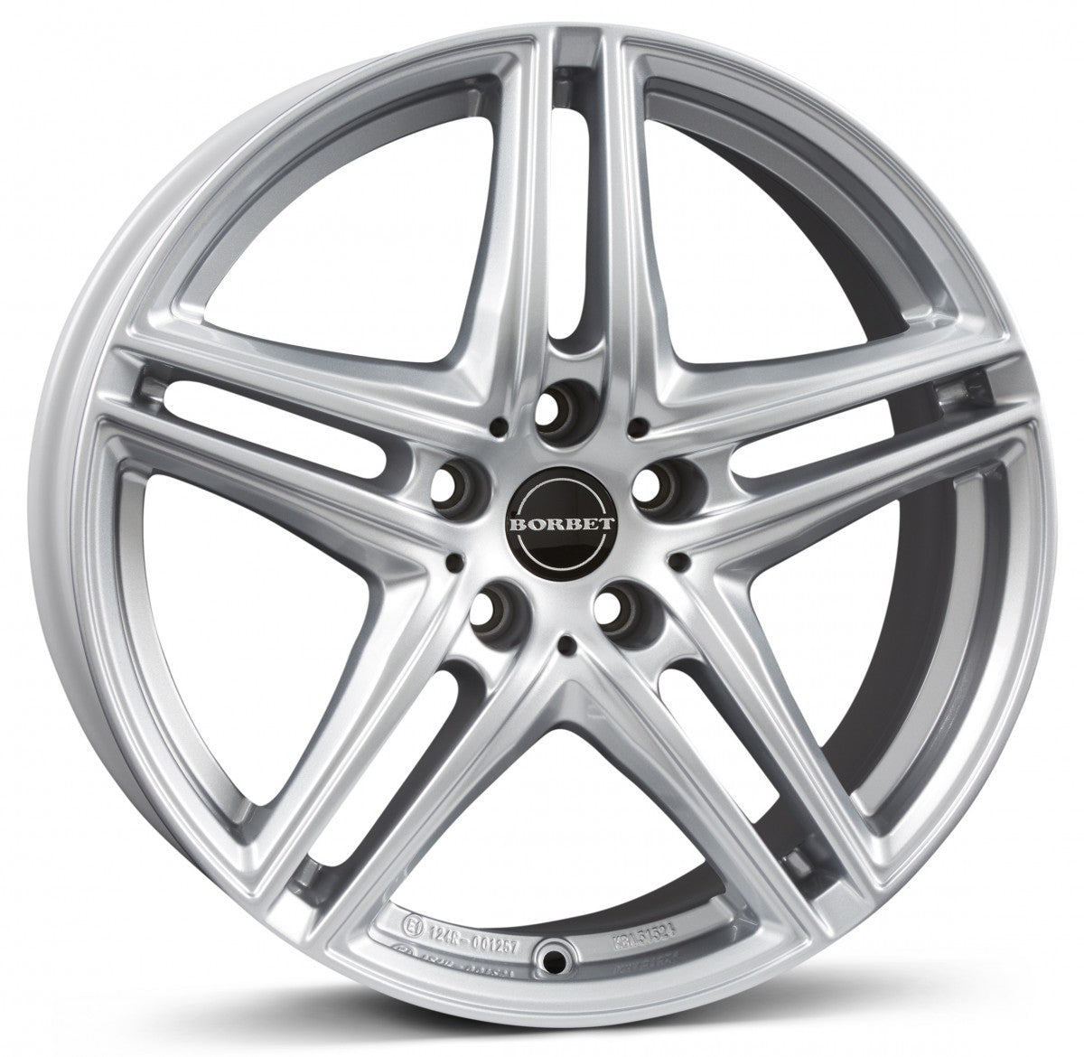 Borbet XR brilliant silver 7x16 ET31 - LK5/120 ML72.5