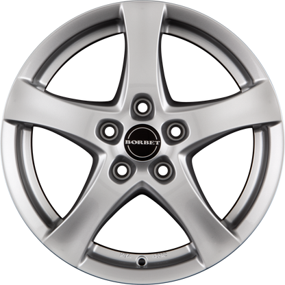Borbet F Brilliant Silver Alufelge 8x18 Zoll ET45 LK 5x120 ML72.6