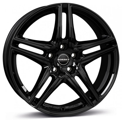 Borbet XR black glossy 7x16 ET31 - LK5/120 ML72.5