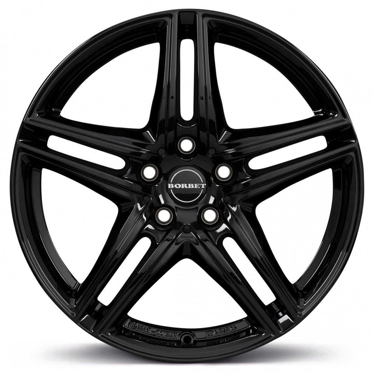 Borbet XR black glossy 7x16 ET31 - LK5/120 ML72.5