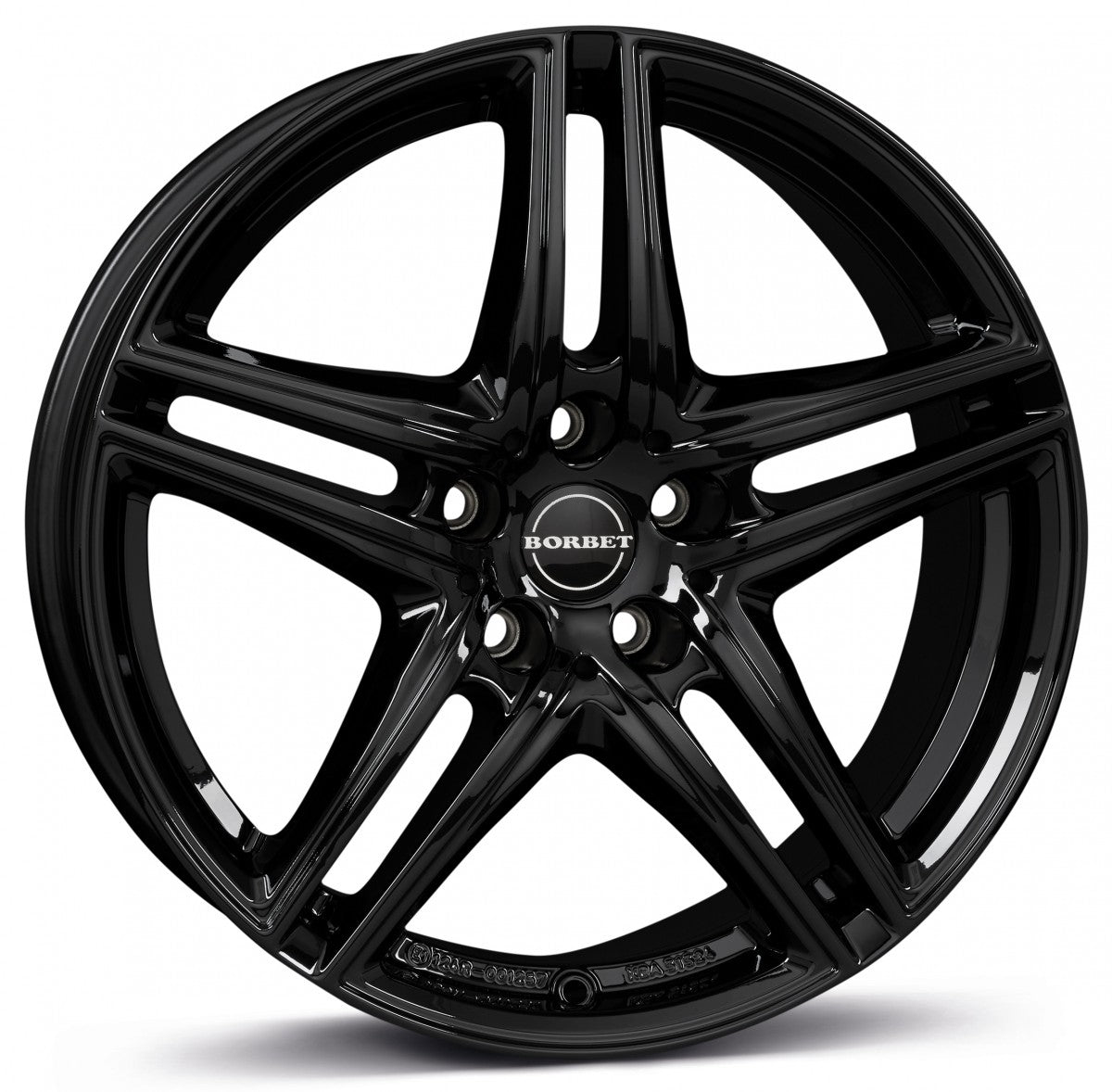 Borbet XR black glossy 7.5x17 ET35 - LK5/120 ML72.5