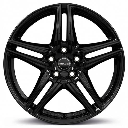 Borbet XR black glossy 7.5x17 ET35 - LK5/120 ML72.5