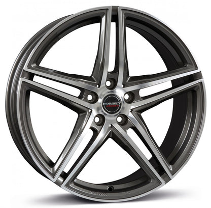 Borbet XRT graphite polished 8x18 ET45 - LK5/114.3 ML72.5