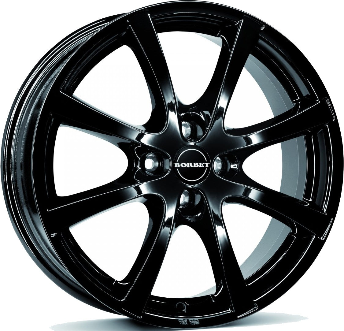 Borbet LV4 black glossy 6.5x15 ET35 - LK4/100 ML64