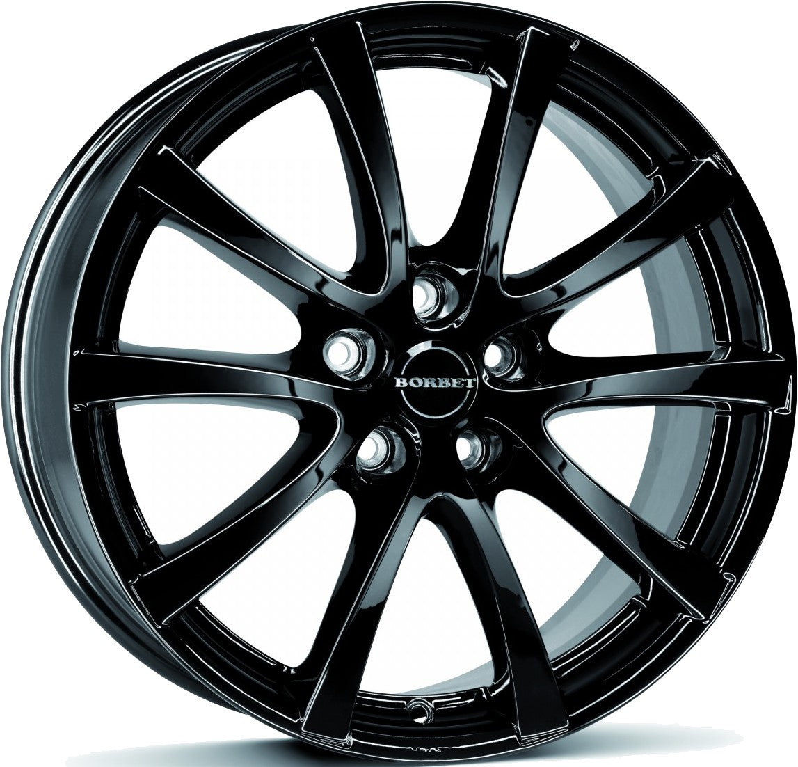 Borbet LV5 black glossy 7x16 ET40 - LK5/110 ML72.5