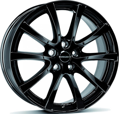 Borbet LV5 black glossy 7x16 ET40 - LK5/110 ML72.5