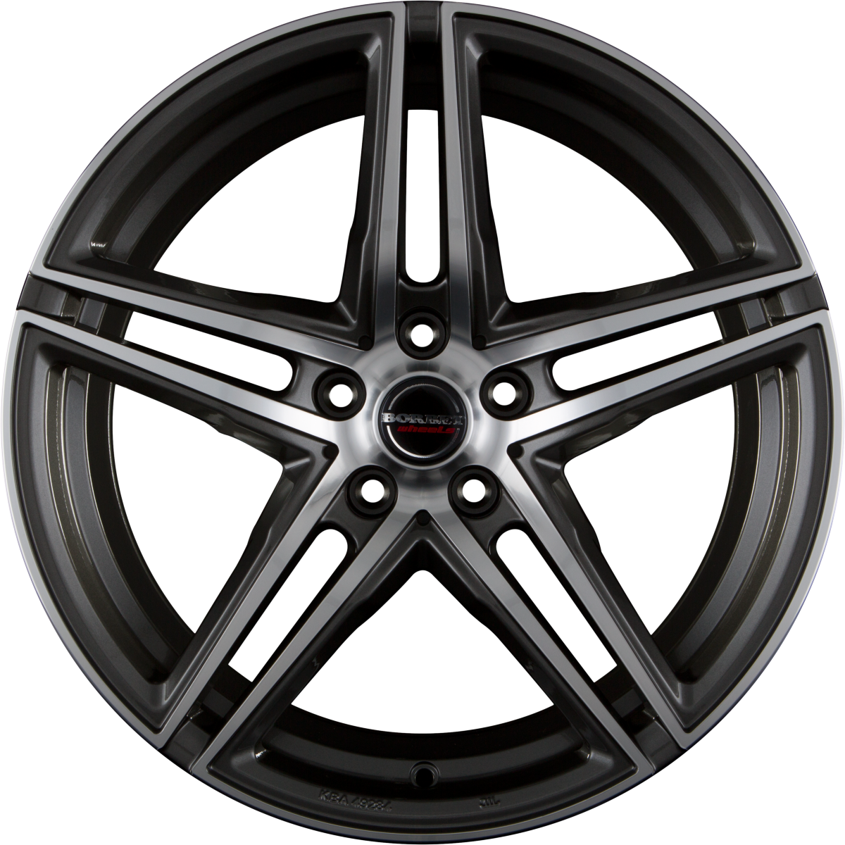 Borbet XRT Graphite Polished Alufelge 8x17 Zoll ET45 LK 5x114.3 ML72.5