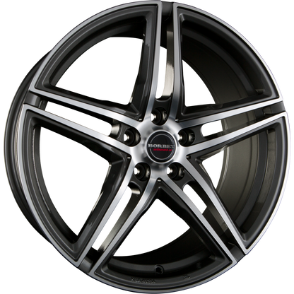 Borbet XRT Graphite Polished Alufelge 8x17 Zoll ET45 LK 5x114.3 ML72.5 – Bild 2