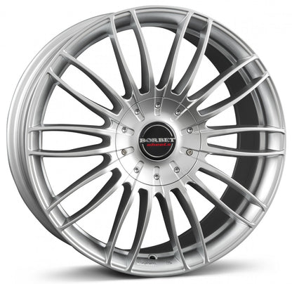 Borbet CW3 sterling silver 9x21 ET30 - LK5/114.3 ML67.1
