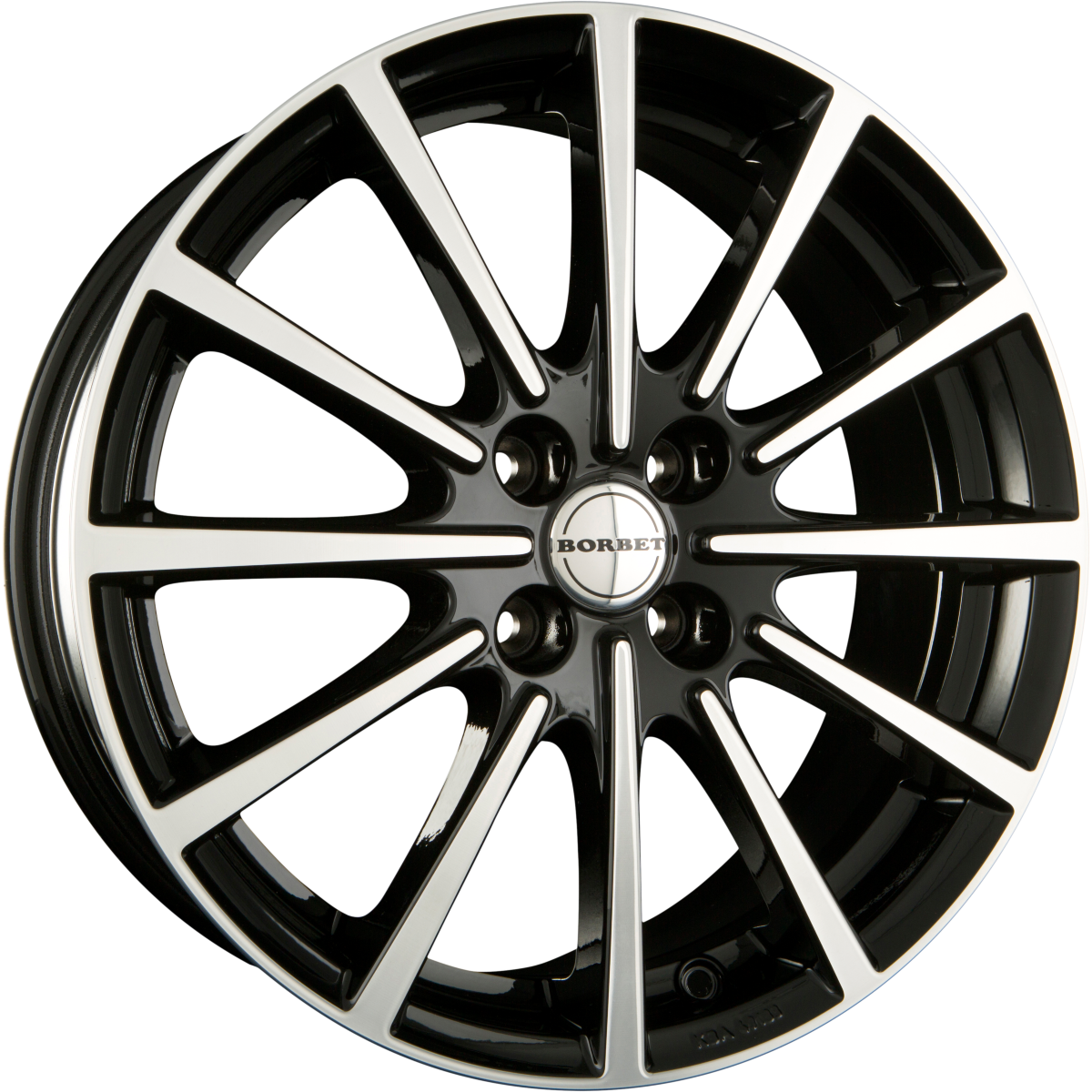 Borbet BL4 Black Polished Glossy Alufelge 6.5x15 Zoll ET35 LK 4x98 ML64 – Bild 2
