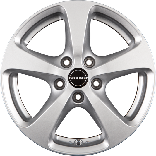 Borbet CC Crystal Silver Alufelge 8x17 Zoll ET35 LK 5x114.3 ML67.1