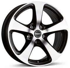 Borbet CC black polished matt Alufelge 8x17 Zoll ET45 LK 5x115 ML70.1