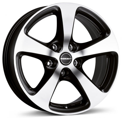 Borbet CC black polished matt 8x17 ET45 - LK5/115 ML70.1