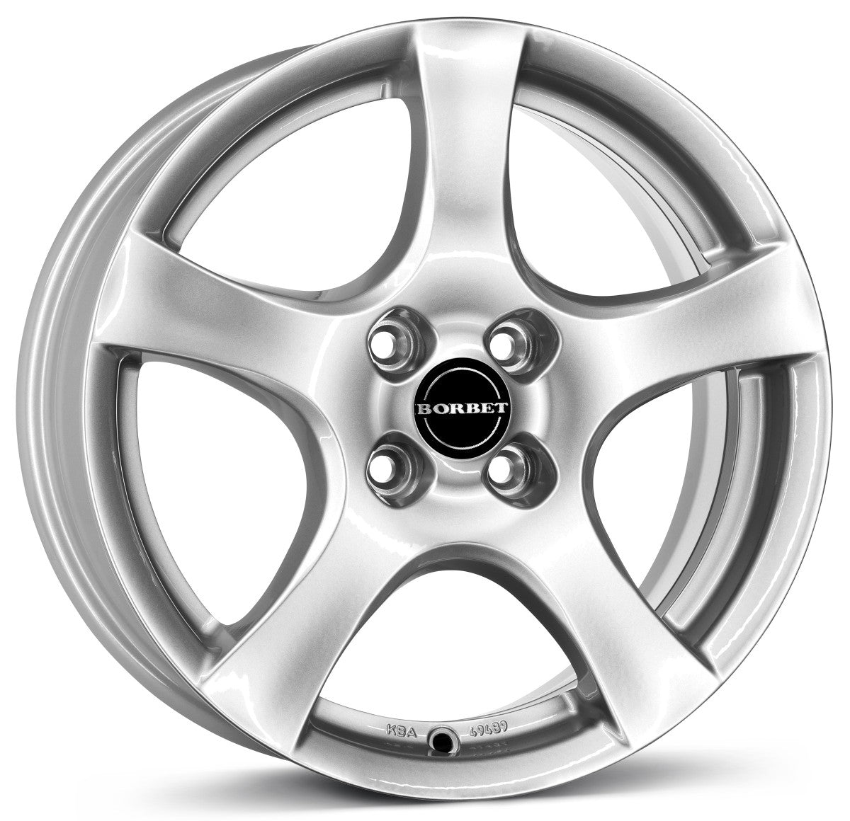 Borbet F brilliant silver 6.5x16 ET45 - LK4/100 ML64