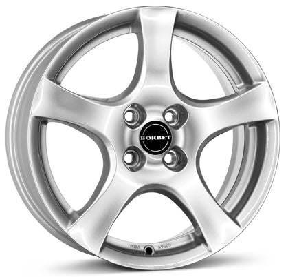 Borbet F brilliant silver 6.5x16 ET45 - LK4/100 ML64