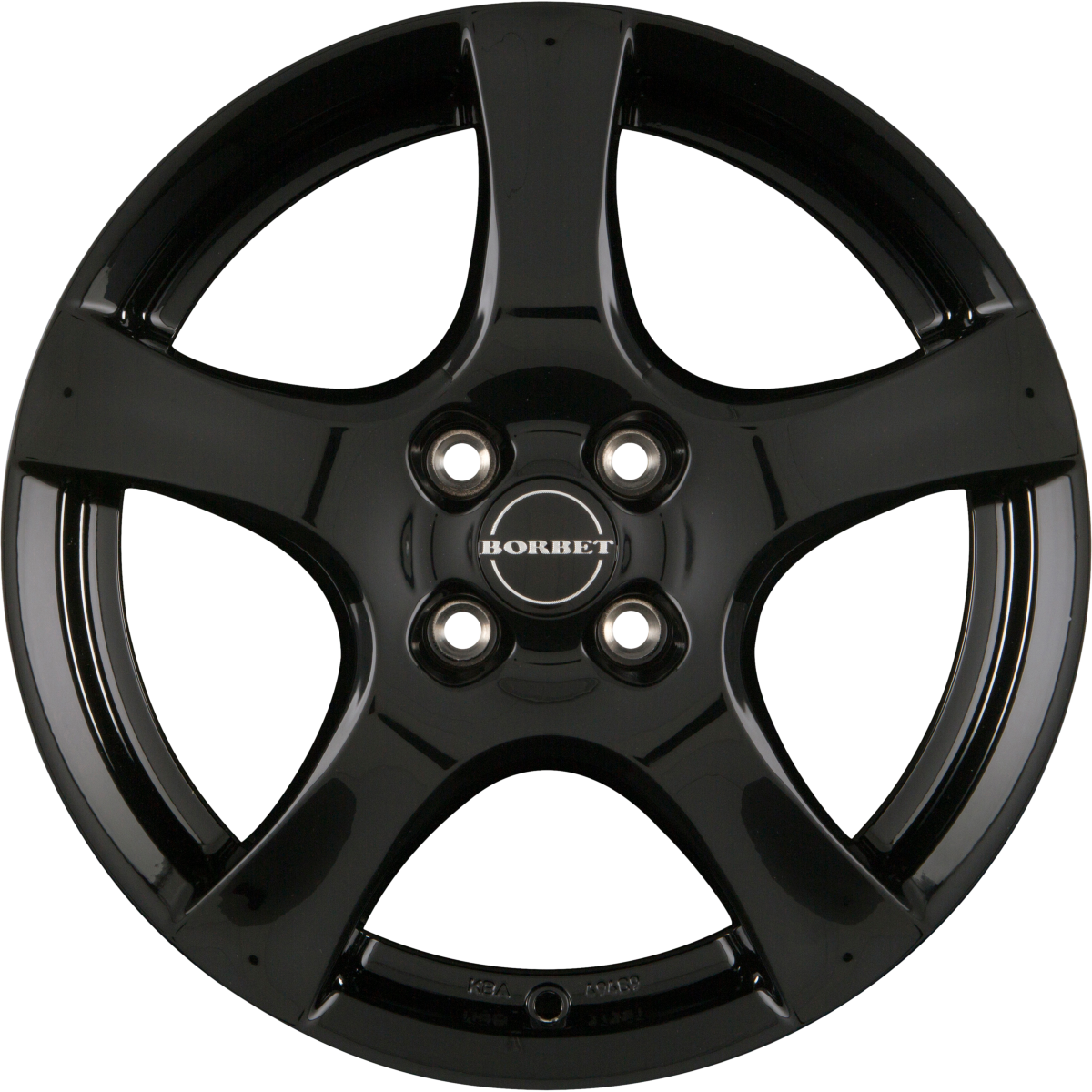 Borbet F Black Glossy Alufelge 6.5x16 Zoll ET40 LK 4x108 ML72.5