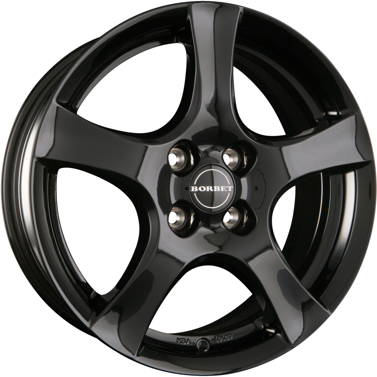 Borbet F Black Glossy Alufelge 6.5x16 Zoll ET40 LK 4x108 ML72.5 – Bild 2