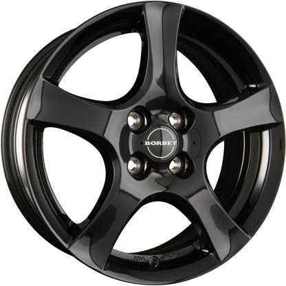 Borbet F Black Glossy Alufelge 6.5x16 Zoll ET40 LK 4x108 ML72.5 – Bild 2