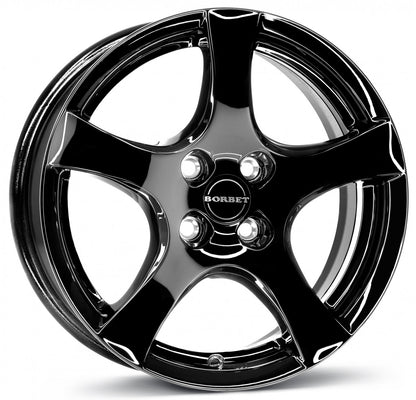 Borbet F black glossy 6.5x16 ET45 - LK4/100 ML64