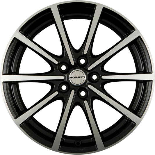 Borbet BL5 Black Polished Glossy Alufelge 8x17 Zoll ET48 LK 5x114.3 ML72.5