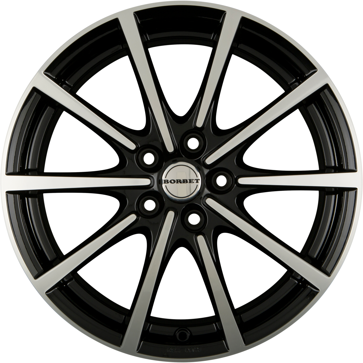 Borbet BL5 Black Polished Glossy Alufelge 8x17 Zoll ET48 LK 5x114.3 ML72.5