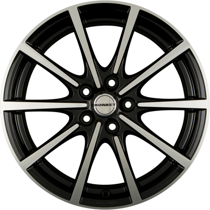 Borbet BL5 Black Polished Glossy Alufelge 8x17 Zoll ET48 LK 5x114.3 ML72.5