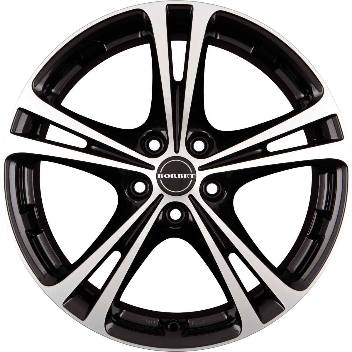 Borbet XL Black Polished Alufelge 8x18 Zoll ET40 LK 5x114.3 ML72.6