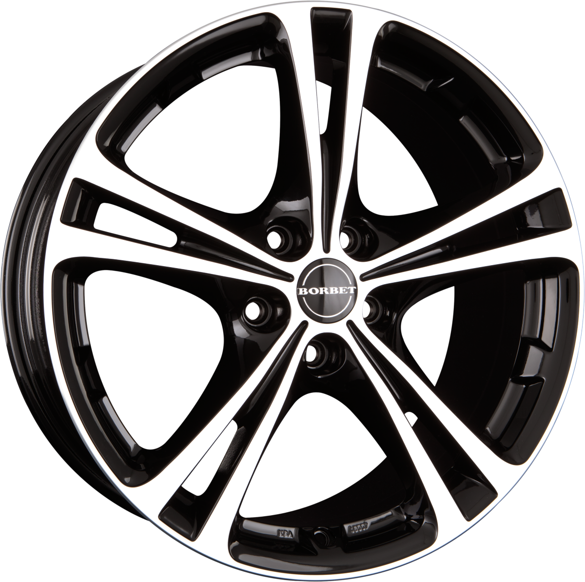 Borbet XL Black Polished Alufelge 8x18 Zoll ET40 LK 5x114.3 ML72.6 – Bild 2