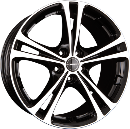 Borbet XL Black Polished Alufelge 8x18 Zoll ET40 LK 5x114.3 ML72.6 – Bild 2