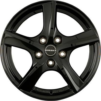 Borbet TL Black Glossy Alufelge 6.5x16 Zoll ET46 LK 5x112 ML57.1