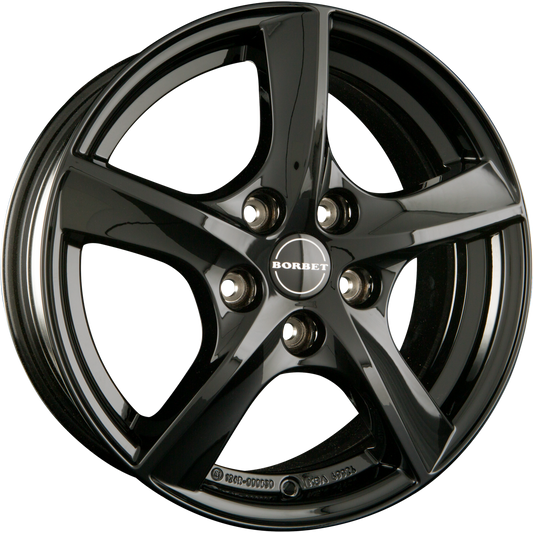 Borbet TL Black Glossy Alufelge 6.5x16 Zoll ET46 LK 5x112 ML57.1 – Bild 2